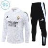 Tréninkový Mikina Real Madrid Čtvrt Zip Bílá 2024-25 - Dětské Tréninkový Mikina Real Madrid Čtvrt Zip Bílá 2024-25 - Dětské